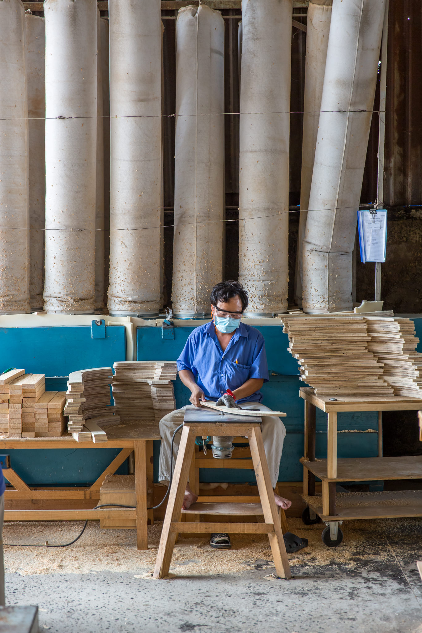 Portrait Ho Chi Minh City Photographer Ehrin Macksey produces Corporate, Industrial photography for furniture Manufacture. Photography by Ehrin Macksey.